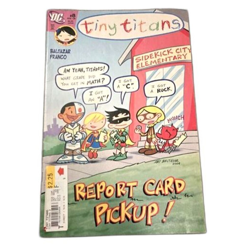 Tiny Titans #8 – “Report Card Pickup” DC Comics – Fun Kids Superhero Comic